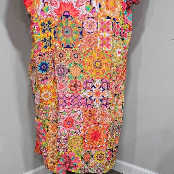 Johnny Was Kaleida Caftan Swim Cover-up - Picture 8 of 13